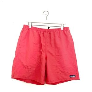 Patagonia Baggies Longs Nylon Casual Hiking Shorts Salmon Red  Size Large